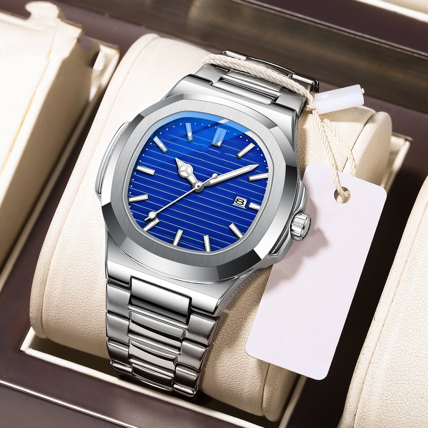 The ocean-blue dial watch